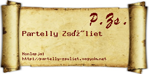 Partelly Zsüliet névjegykártya
